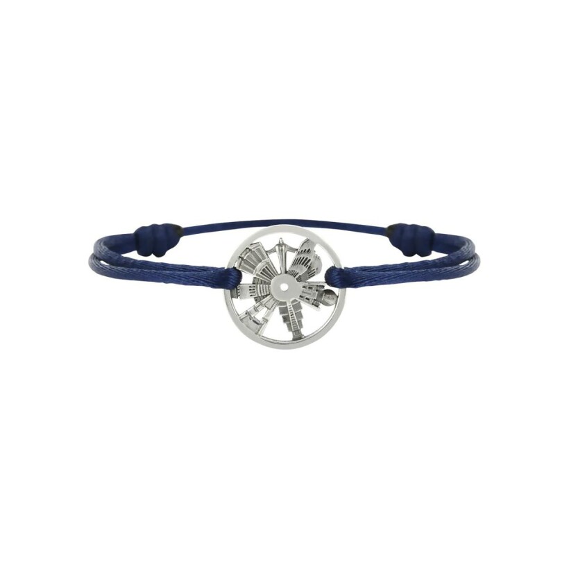 Bracelet sur cordon Tournaire Architecture en argent