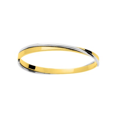 Bracelet Jonc en or jaune et or blanc