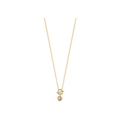 Collier Les Cadettes First Love en acier finition dorée et oxyde de zirconium