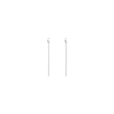 Boucles d'oreilles Les Cadettes Bestie en acier finition argentée et oxyde de zirconium