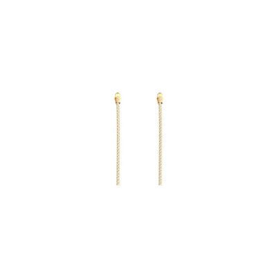 Boucles d'oreilles Les Cadettes Bestie en acier finition dorée et oxyde de zirconium