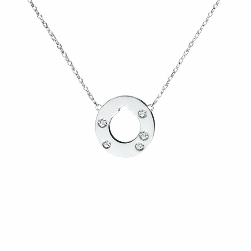 Collier dinh van Cible en or blanc et diamants