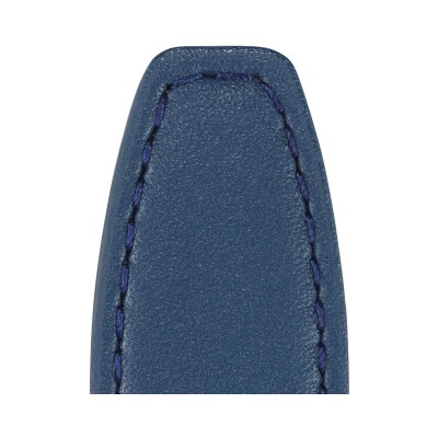 Bracelet montre Rochet Odessa en cuir déperlant mat bleu roy, anse s - 19mm
