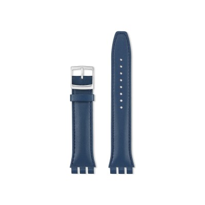 Bracelet montre Rochet Odessa en cuir déperlant mat bleu roy, anse s - 19mm