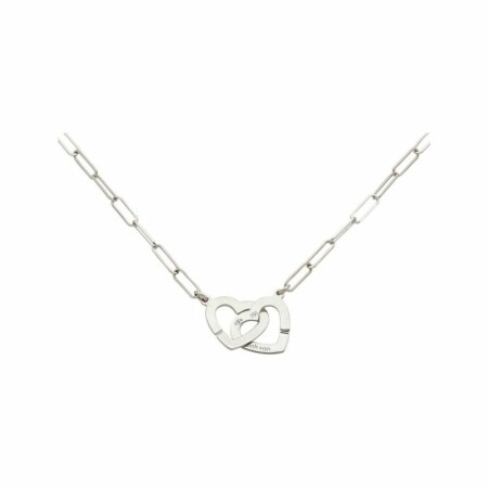 dinh van Double Coeurs L necklace, white gold