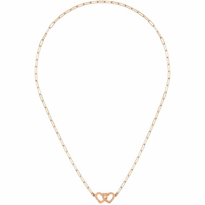 Collier dinh van Double Coeurs R9 en or rose