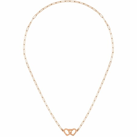 Collier dinh van Double Coeurs R9 en or rose