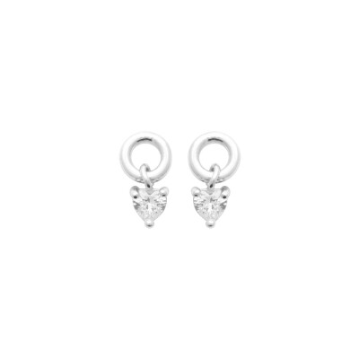 Boucles d'oreilles en argent et oxydes de zirconium