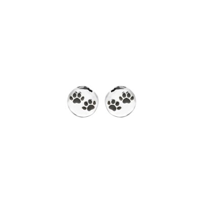 Boucles d'oreilles en argent et laque