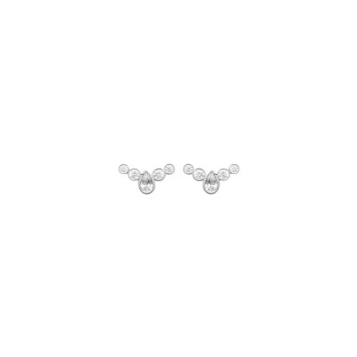 Boucles d'oreilles en argent et oxydes de zirconium