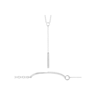 Collier en argent et oxydes de zirconium