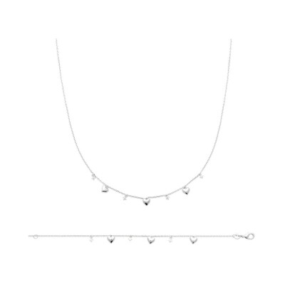 Bracelet en argent et oxydes de zirconium