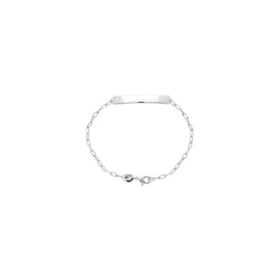 Gourmette Savane en argent et oxydes de zirconium