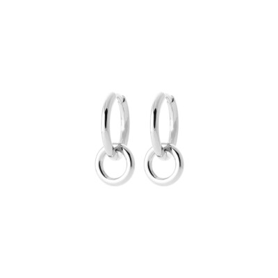 Boucles d'oreilles créoles en argent 