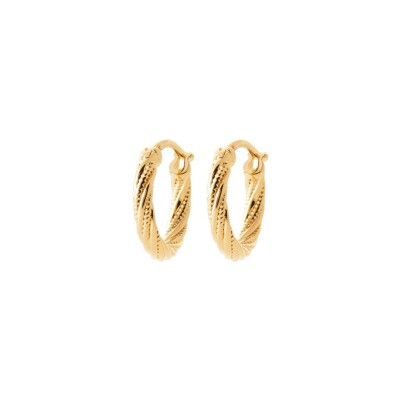Boucles d'oreilles créoles en plaqué or 