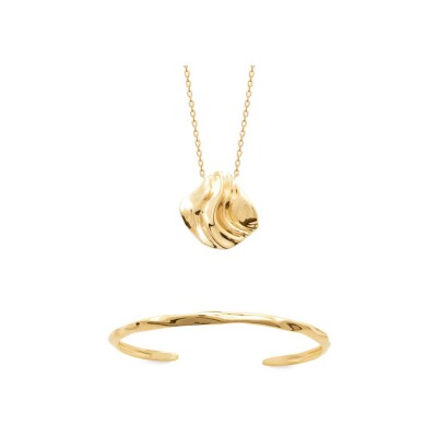 Bracelet jonc en plaqué or 