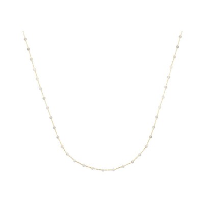 Collier en plaqué or et labradorite