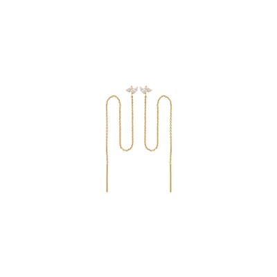Boucles d'oreilles en plaqué or et oxydes de zirconium