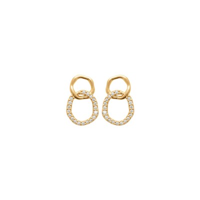 Boucles d'oreilles en plaqué or et oxydes de zirconium