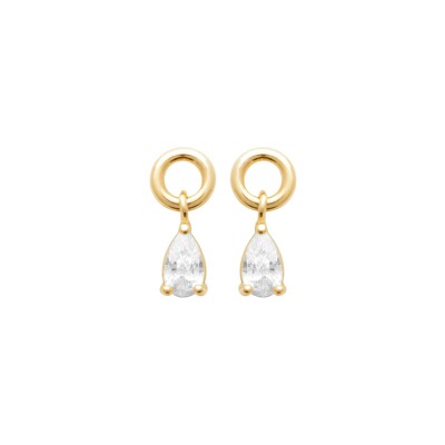 Boucles d'oreilles en plaqué or et oxydes de zirconium