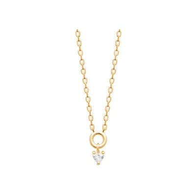 Collier en plaqué or et oxydes de zirconium