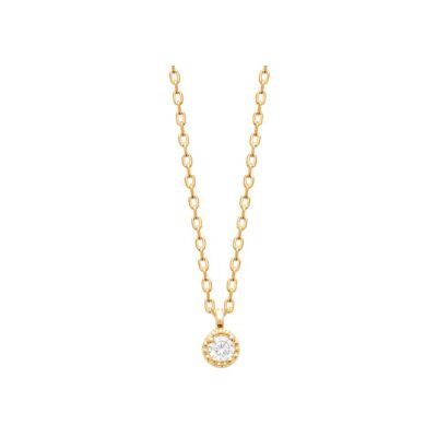 Collier en plaqué or et oxydes de zirconium