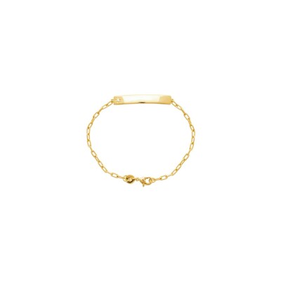 Gourmette en plaqué or et oxydes de zirconium