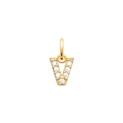 Pendentif en plaqué or et oxydes de zirconium