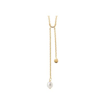Collier en plaqué or et perle de culture