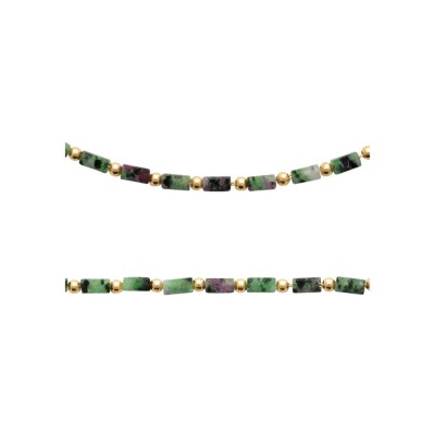 Bracelet en plaqué or et rubis