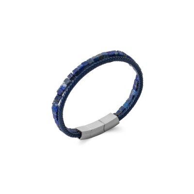 Bracelet en cuir et sodalite