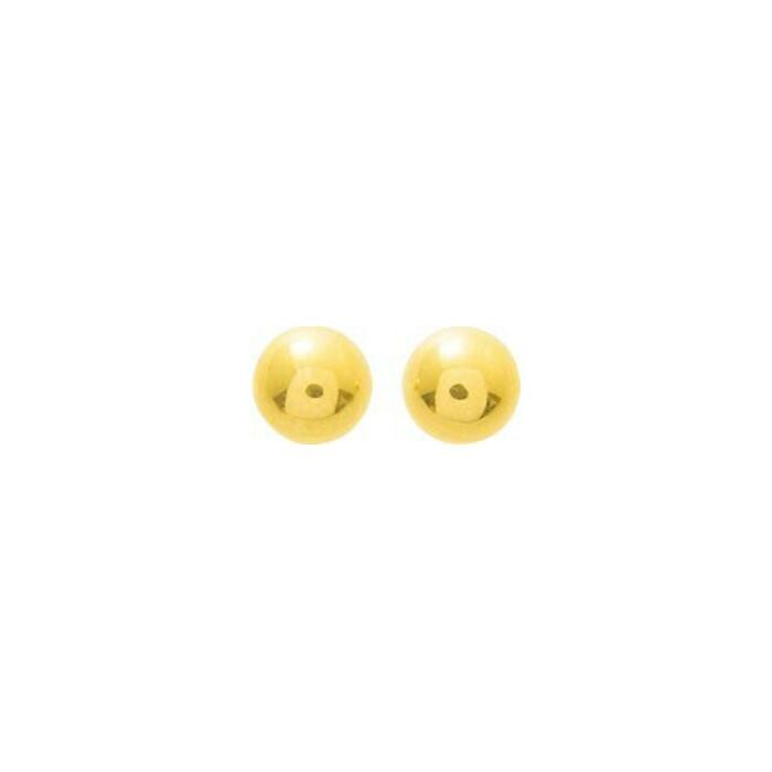 Puces d'oreilles en or jaune, 6mm