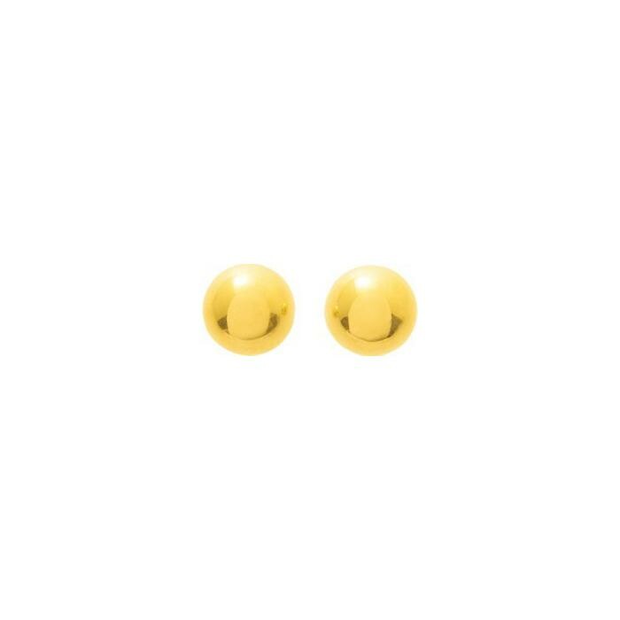 Puces d'oreilles en or jaune, 8mm