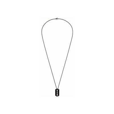 Pendentif sur chaîne dinh van Lame de rasoir moyen modèle en titane 60cm