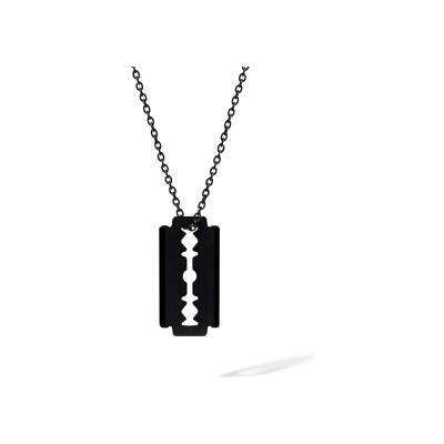 Pendentif sur chaîne dinh van Lame de rasoir en titane, moyen modèle, 45cm
