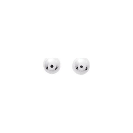 Puces d'oreilles en or blanc, 4mm