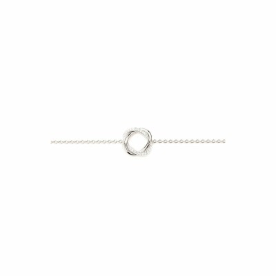 Bracelet Poiray Tresse PM en or blanc et diamants