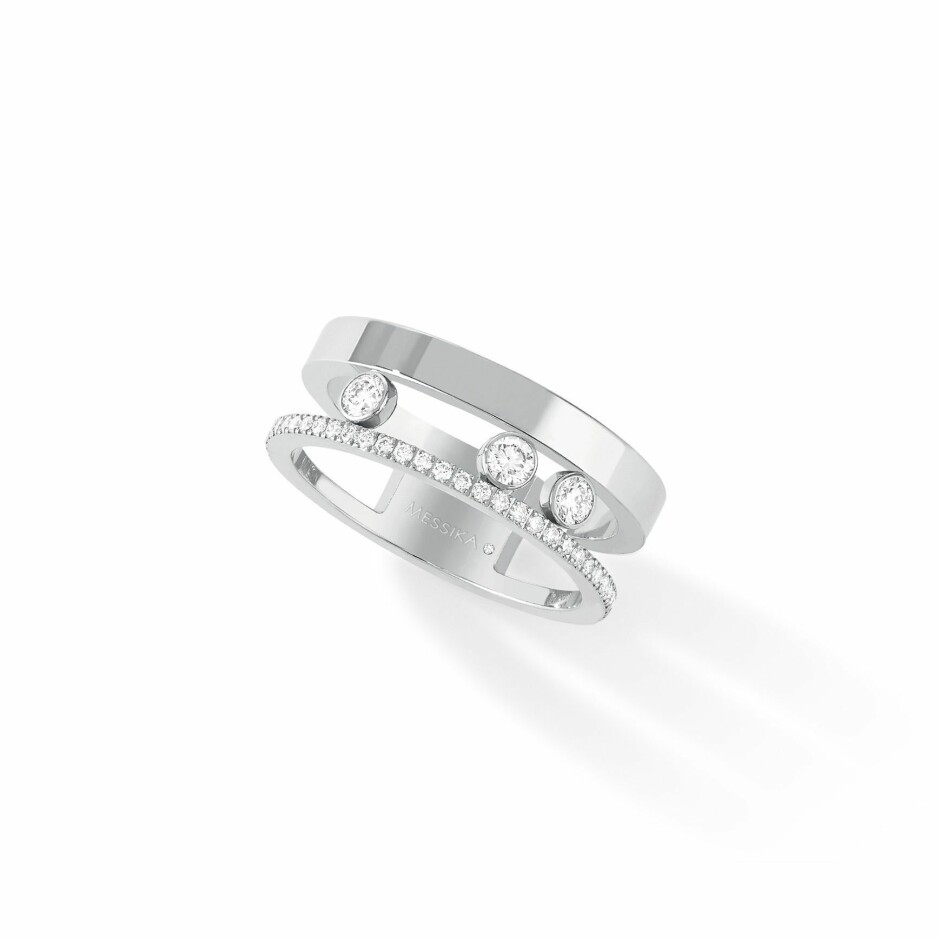 Bague Messika Move Romane en or blanc et diamants