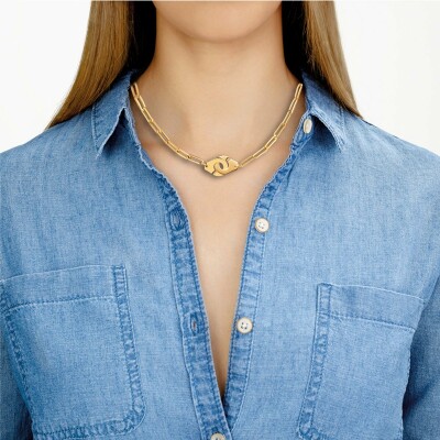 Collier Menottes dinh van en or jaune R12