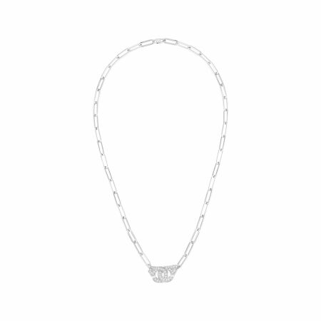 Collier Menottes dinh van en or blanc et diamants R12