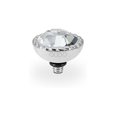 Top QUDO Bocconi en acier et pierre de couleur crystal