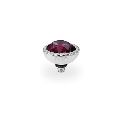 Top QUDO Bocconi en acier et pierre de couleur amethyst