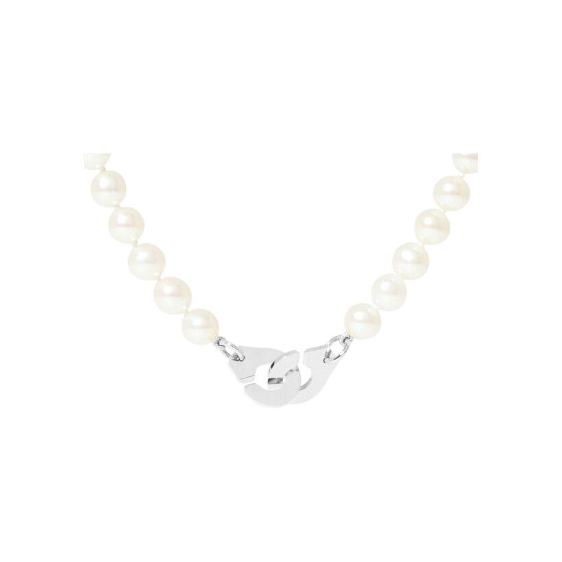 dinh van Menottes R10 necklace, white gold and pearls