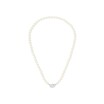 Collier dinh van Menottes R10 en or blanc et perles d'eau douce