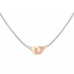 Collier Menottes dinh van R10 en or rose et argent