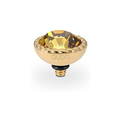 Top QUDO Bocconi en métal doré et pierre de couleur golden topaz