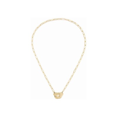 Collier Menottes dinh van en or jaune, moyen modèle, 44cm