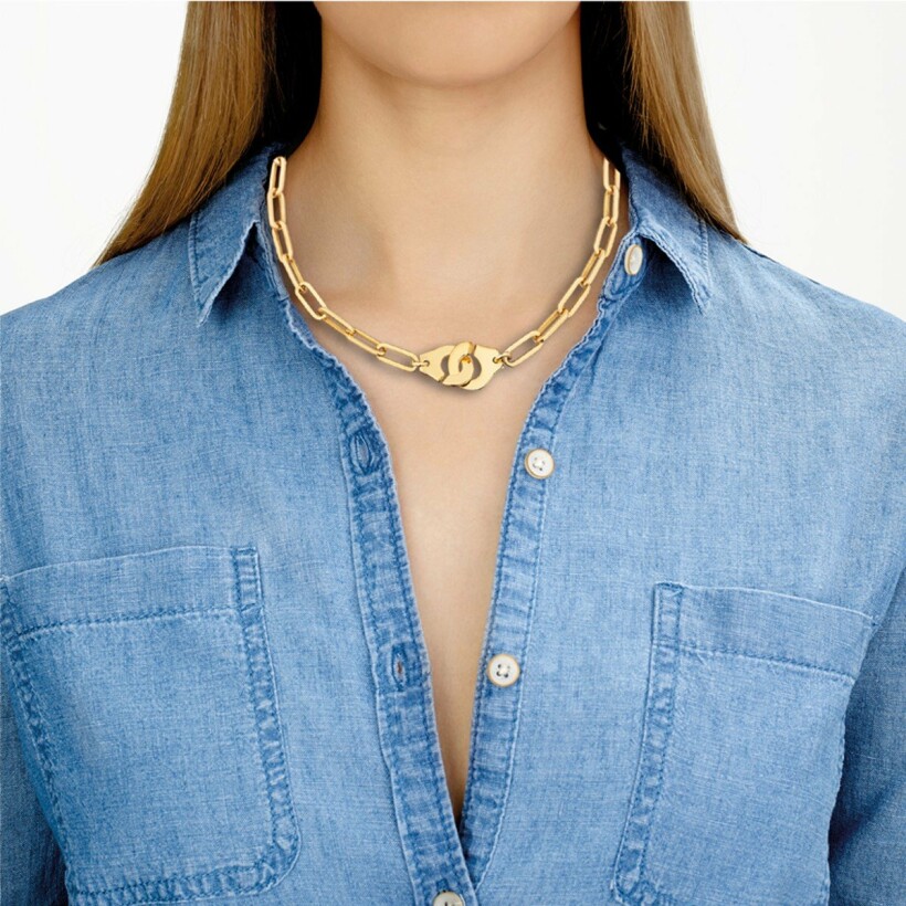 Menottes dinh van necklace, yellow gold, R15