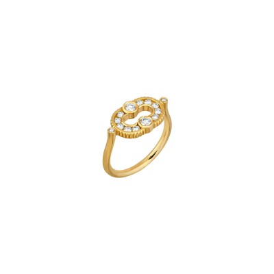 Bague Viltier Magnetic en or jaune et diamants