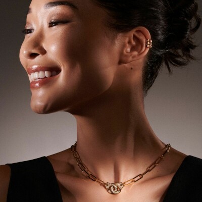 Collier Menottes dinh van R15 en or jaune et diamants